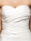 baratos Vestidos de Casamento-Tubinho Decote Princesa Cauda Corte Organza / Tafetá Vestidos de casamento feitos à medida com de LAN TING BRIDE® / Cauda removível