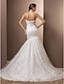 cheap Wedding Dresses-Wedding Dresses Mermaid / Trumpet Sweetheart Strapless Chapel Train Organza Bridal Gowns With Beading Appliques 2024