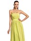 cheap Evening Dresses-Ball Gown Strapless Floor Length Chiffon Open Back Prom / Formal Evening Dress with Draping / Flower by TS Couture®