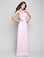 cheap Special Occasion Dresses-A-Line Open Back Dress Prom Formal Evening Floor Length Sleeveless One Shoulder Chiffon with Beading Draping Side Draping 2023