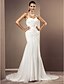 olcso Menyasszonyi ruhák-Sellő fazon Szív-alakú Udvari uszály Sifon Made-to-measure esküvői ruhák val vel Pántlika / szalag / Cakkos / Átkötős által LAN TING BRIDE®
