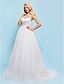 cheap Wedding Dresses-Ball Gown Scoop Neck Court Train Tulle Made-To-Measure Wedding Dresses with by LAN TING BRIDE® / Open Back