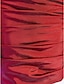 preiswerte Cocktailkleider-Eng anliegend Cocktailparty Kleid Schulterfrei Ärmellos Kurz / Mini Taft mit Gerafft Perlenstickerei 2020
