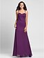 cheap Bridesmaid Dresses-Sheath / Column Bridesmaid Dress Halter Neck Sleeveless Elegant Floor Length Chiffon with Side Draping 2022