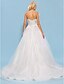 cheap Wedding Dresses-Ball Gown Wedding Dresses Sweetheart Neckline Chapel Train Satin Tulle Sleeveless Sparkle &amp; Shine with Beading Appliques 2020