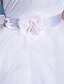 זול שמלות כלה-אולם שמלות חתונה נשף כתפיה אחת ללא שרוולים שובל קורט טול שמלות כלה עם פפיון סרט 2024