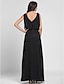 cheap Evening Dresses-Sheath / Column Elegant Dress Holiday Formal Evening Floor Length Sleeveless Cowl Neck Chiffon V Back with Draping 2023