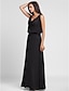 Χαμηλού Κόστους Βραδινά Φορέματα-Ίσια Γραμμή Κομψό Φόρεμα Αργίες Επίσημο Βραδινό Μακρύ Αμάνικο Με σούρα στο λαιμό Σιφόν V Πίσω με Που καλύπτει 2023