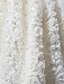 abordables Robes de Mariée-Princesse Trapèze Robes de mariée Sans Bretelles Mi-long Dentelle Sans Manches Petites Robes Blanches avec Cristal Ceinture / Ruban 2020