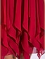 abordables Robes de Cocktail-Trapèze Sexy Retour Soirée Cocktail Saint Valentin Robe Licou Sans Manches Asymétrique Mousseline de soie avec Détail Cristal Robe pan volant 2021
