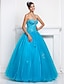 cheap Special Occasion Dresses-Ball Gown Strapless / Sweetheart Neckline Floor Length Tulle Dress with Beading / Appliques / Draping by TS Couture®