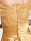 Χαμηλού Κόστους Κοκτέιλ Φορέματα-Ίσια Γραμμή Κλασσικό &amp; Διαχρονικό Φόρεμα Καλωσόρισμα Κοκτέιλ Πάρτι Κοντό / Μίνι Κοντομάνικο Ώμοι Έξω Ελαστικό Σατέν με Πιασίματα Πλαϊνό ντραπέ 2023