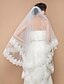 cheap Wedding Veils-One-tier Waltz Veil With Lace Applique Edge(More Colors)