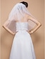 cheap Wedding Veils-Two-tier Pencil Edge Wedding Veil Elbow Veils with Pearl 31.5 in (80cm) Tulle A-line, Ball Gown, Princess, Sheath / Column, Trumpet / Mermaid / Classic