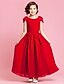 cheap Flower Girl Dresses-Princess Ankle Length Flower Girl Dress Pageant &amp; Performance Cute Prom Dress Chiffon with Bow(s) Fit 3-16 Years