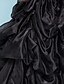 billige Brudekjoler-Balkjole Brudekjoler Kæreste Knælang Organza Uden ærmer Sorte Brudekjoler Bryllupskjoler i Farve med Pick Up-kjole Krøllede Folder Krydsdrapering 2020