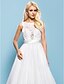 cheap Wedding Dresses-Hall Wedding Dresses Ball Gown Scoop Neck Regular Straps Court Train Tulle Bridal Gowns With Sash / Ribbon Beading 2024