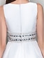 cheap Special Occasion Dresses-Ball Gown A-Line Fit &amp; Flare Cocktail Party Formal Evening Dress Jewel Neck Sleeveless Short / Mini Taffeta with Crystals Beading 2020