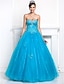cheap Special Occasion Dresses-Ball Gown Strapless / Sweetheart Neckline Floor Length Tulle Dress with Beading / Appliques / Draping by TS Couture®
