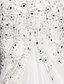 abordables Robes de Mariée-Trompette / Sirène Col en V Traîne Tribunal Mousseline de soie Robes de mariée sur mesure avec Billes / Appliques / Effet Croisé par LAN TING BRIDE® / Scintillant &amp; Brillant