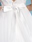 cheap Wedding Dresses-Hall Wedding Dresses Ball Gown Scoop Neck Regular Straps Court Train Tulle Bridal Gowns With Sash / Ribbon Beading 2024