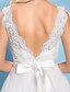 cheap Wedding Dresses-Hall Wedding Dresses Ball Gown Scoop Neck Regular Straps Court Train Tulle Bridal Gowns With Sash / Ribbon Beading 2024