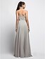 cheap Special Occasion Dresses-Ball Gown Open Back Prom Formal Evening Military Ball Dress Strapless Sleeveless Floor Length Chiffon with Ruched Crystals Draping 2020