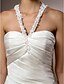 cheap Wedding Dresses-Mermaid / Trumpet Wedding Dresses Halter Neck Chapel Train Satin Sleeveless with Beading Appliques Side-Draped 2020