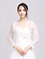 cheap Wraps &amp; Shawls-Long Sleeve Coats / Jackets Lace Wedding / Party Evening / Casual Wedding  Wraps With Lace / Ruffles