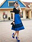 cheap TS Dresses-Royal Blue Dress - Short Sleeve All Seasons Vintage Royal Blue