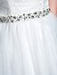 preiswerte Kleider für besondere Anlässe-Ballkleid Kleid Cocktailparty Kurz / Mini Ärmellos Illusionsausschnitt Spitze mit Spitze Kristall Verzierung 2023
