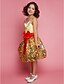 preiswerte Kleider für die Blumenmädchen-Ballkleid Knie-Länge Blumenmädchenkleid Hochzeitsfeier Süßes Ballkleid Satin mit Schleife(n) Fit 3-16 Jahre