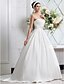 cheap Wedding Dresses-Open Back Wedding Dresses A-Line Sweetheart Sleeveless Sweep / Brush Train Satin Bridal Gowns With Sash / Ribbon Ruched 2023