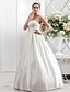 cheap Wedding Dresses-Open Back Wedding Dresses Sweep / Brush Train A-Line Sleeveless Strapless Satin With Ruched Side-Draped 2023 Spring Bridal Gowns