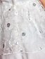 olcso Koszorúslányruhák kislányoknak-Hercegnő Térdig érő Virágoslány ruha Elsőáldozás Aranyos báli ruha Szatén val vel Pántlika / szalag 3-16 éves korig alkalmas