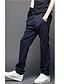 Недорогие Мужские брюки-Повседневные Штаны Брюки - Однотонный Черный Серый Морской синий