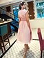 Недорогие Платья TS-Розовый Платье - Без рукавов Лето Розовый