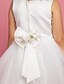 cheap Flower Girl Dresses-Princess / Ball Gown / A-Line Knee Length First Communion / Wedding Party Flower Girl Dresses - Lace / Organza / Satin Sleeveless Scoop Neck with Bow(s) / Draping / Flower