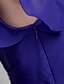 זול שמלות לאם הכלה-מעטפת \ עמוד שמלה א-סימטרי שרוולים קצרים צוואר בדוגמת דרפה שיפון עם בד נשפך בצד סיכה מקריסטל 2022 / פטאל