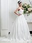 Χαμηλού Κόστους Νυφικά Φορέματα-Αίθουσα Φορεματα για γαμο Πριγκίπισσα Καρδιά Αμάνικο Ουρά μέτριου μήκους Ταφτάς Νυφικά φορέματα Με 2024