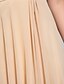 cheap Special Occasion Dresses-Sheath / Column Open Back Dress Formal Evening Floor Length Short Sleeve V Neck Chiffon V Back with Criss Cross Appliques 2022