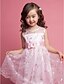 preiswerte Kleider für die Blumenmädchen-Prinzessin Knie-Länge Blumenmädchenkleid Hochzeitsfeier Süßes Ballkleid Satin mit Fit 3-16 Jahre