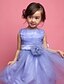cheap Flower Girl Dresses-Princess Knee Length Flower Girl Dress Wedding Party Cute Prom Dress Satin with Bow(s) Fit 3-16 Years