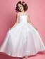 preiswerte Kleider für die Blumenmädchen-Prinzessin Boden-Länge Blumenmädchenkleid Hochzeit Süßes Ballkleid Tüll mit Gerafft Fit 3-16 Jahre