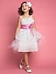 cheap Flower Girl Dresses-Princess Knee Length Flower Girl Dress First Communion Cute Prom Dress Satin with Sash / Ribbon Fit 3-16 Years