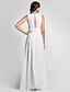 cheap Bridesmaid Dresses-Sheath / Column Bridesmaid Dress Cowl Neck Sleeveless Elegant Floor Length Chiffon with Ruched / Side Draping 2022