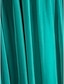abordables Robes de demoiselle d&#039;honneur-Fourreau / Colonne Bateau Neck Longueur Sol Mousseline de soie / Tulle Robe de Demoiselle d&#039;Honneur  avec Billes / Croisé par LAN TING BRIDE®