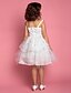 cheap Flower Girl Dresses-Princess Knee Length Flower Girl Dress First Communion Cute Prom Dress Satin with Sash / Ribbon Fit 3-16 Years