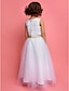 cheap Flower Girl Dresses-Princess / A-Line Ankle Length Wedding / First Communion Flower Girl Dresses - Satin / Tulle Sleeveless Jewel Neck with Lace / Pearls / Sequin