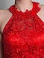 abordables Vestidos de noche-Funda / Columna Elegante Vestido Invitado a la boda Fiesta de Cóctel Asimétrica Sin Mangas Cuello halter Gasa Sin espalda con Apliques 2023